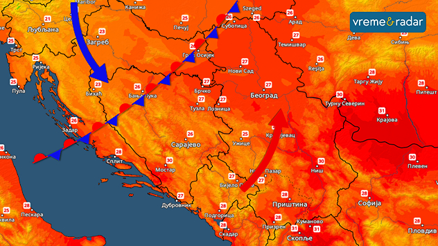 Temperatura u petak i subotu