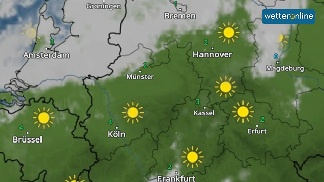 WetterRadar für Dienstagnachmittag