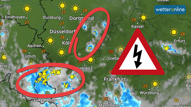 Über der Eifel und im Sauerland brodelt es