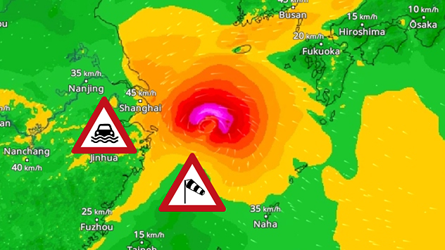 Taifun BEBINCA im WindRadar