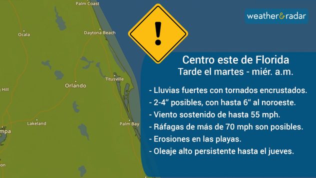 Amenazas para el centro este de Florida por Idalia.