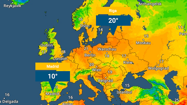 TemperaturRadar Europa
