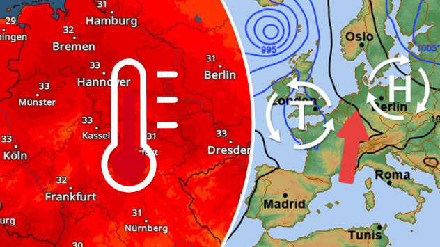 WetterRadar für Dienstag und Wetterkarte