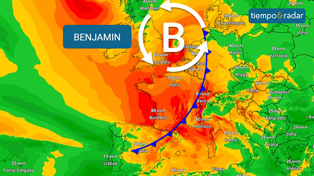 El temporal de viento será notable en casi toda Europa. 