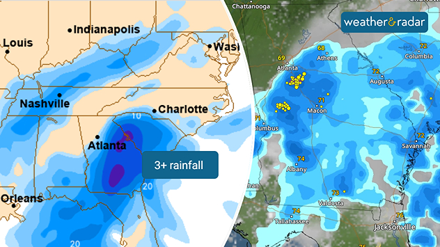 Georgia flood threat: Heavy rain continues into Thursday – Weather News