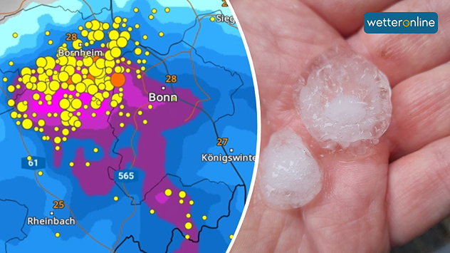 © Stefan Auweiler via WetterMelder Deutschland Hagelunwetter bei Bonn