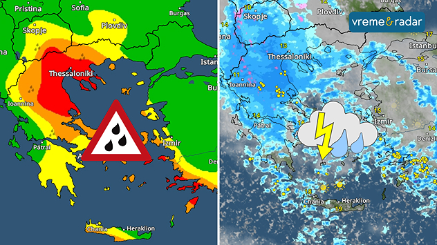 Ciklon i obilna kiša u Grčkoj
