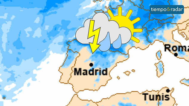 Los restos de aire frío sobre el noroeste y el norte peninsular segurán dejando inestabilidad en forma de chubascos y tormentas antes de que el calor vuelva pisando fuerte.