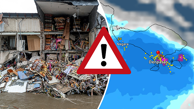 Severe flooding witnessed in Bali, Indonesia