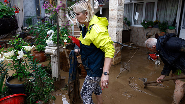 © dpa Aufräumen nach den Unwettern