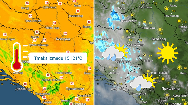 Toplo, sunčano ili nestabilno