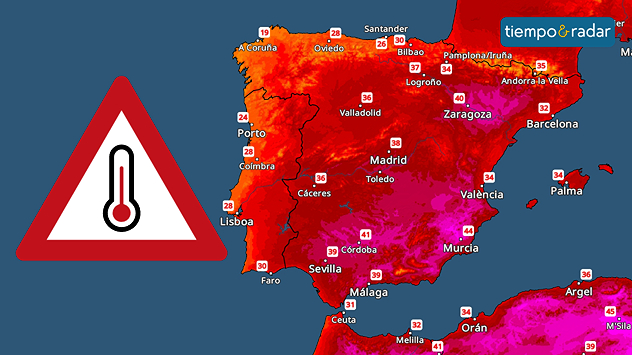 La temperatura se disparará en muchas zonas, incluso alcanzándose los 44 grados. 