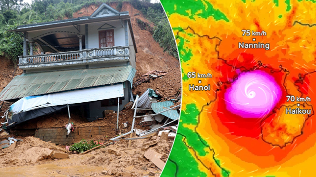 Schwere Schäden durch Taifun YAGI