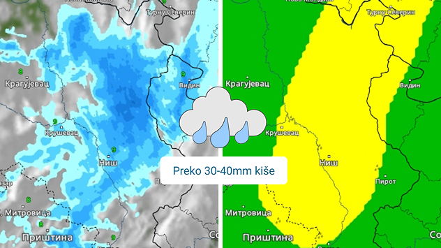Obilnija kiša u delu Srbije