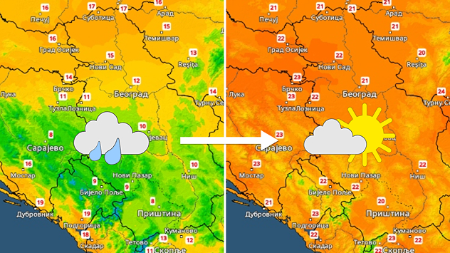 Promenljivo, pa stabilno i toplije