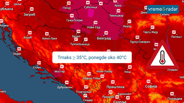 Vrućina početkom sedmice
