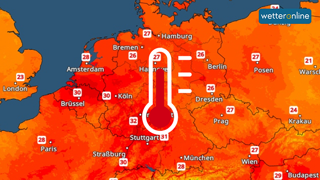 TemperaturRadar-Vorhersage für Samstag.