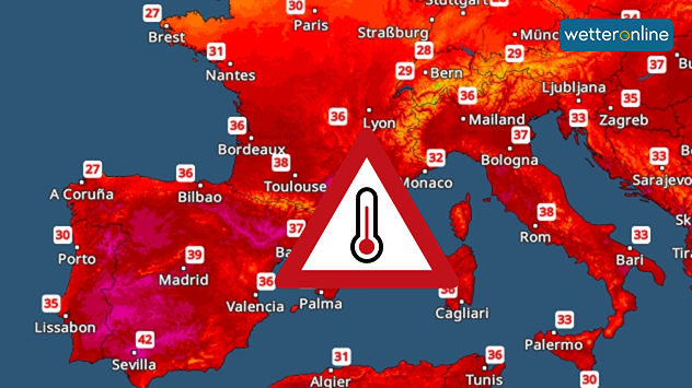 Die TemperaturRadar-Vorhersage für Samstag.