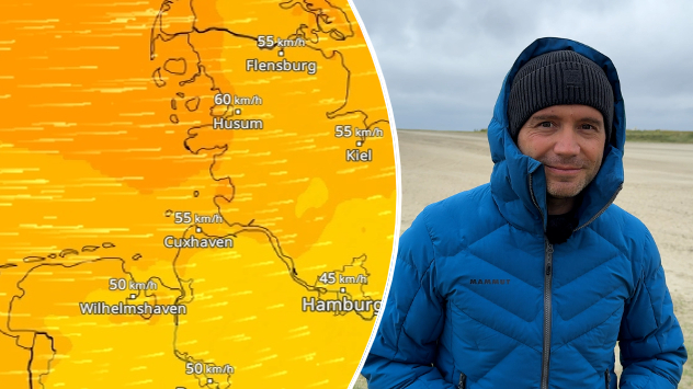 Herbstfeeling an der Nordsee: Viel Wind - Marco vor Ort