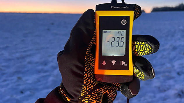 Frost Schwäbische Alb Thermometer 