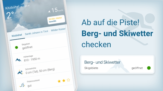 Ab auf die Piste! Berg- und Skiwetter checken! 