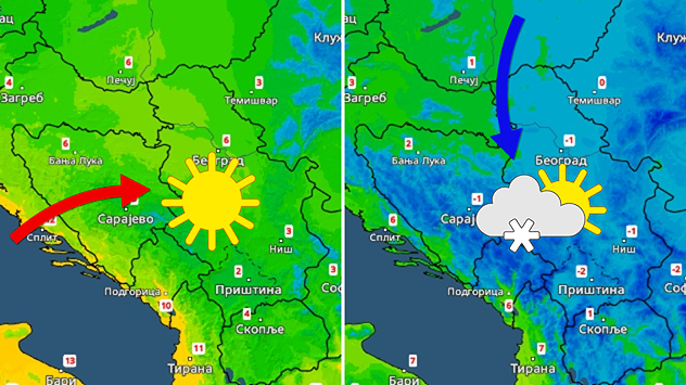 Sunčano i toplije, pa hladnije i promenljivo