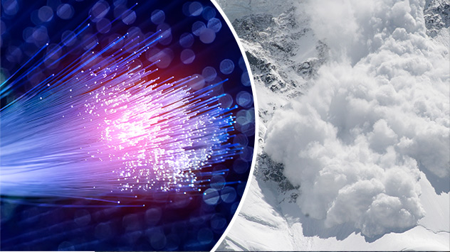 Glasfaserkabel als Lawinenbeobachter