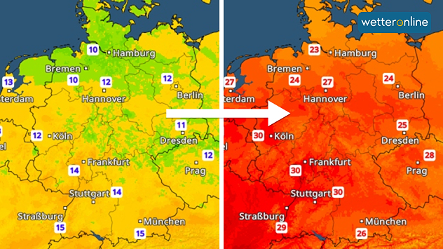 TemperaturRadar Tiefstwerte und Höchstwerte