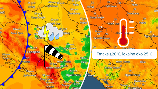 Toplo, pa promena vremena