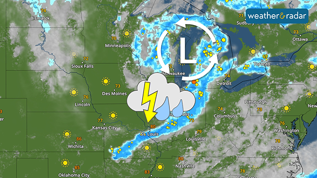 Low pressure triggers stormy weather.