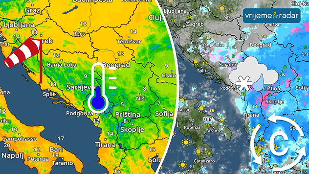 Zahlađenje, 0°C u gorju. Orkanska bura
