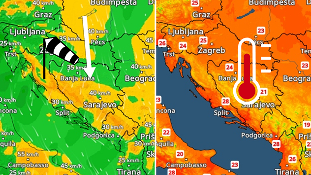 Toplije, vikend i preko 25°C. Pljuskovi?