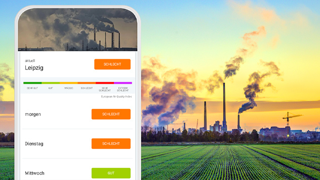 AQI für Leipzig - Hintergrund Industriegelände