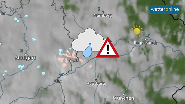 Gefrierender Regen am frühen Mittwochabend in Bayern