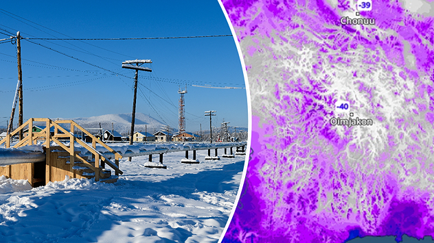 En Oimjakon, el lugar habitado más frío del planeta, durante el día se registran a menudo temperaturas inferiores a los 30 grados bajo cero y por la noche incluso se alcanzan los 40 grados bajo cero.
