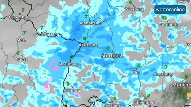 WetterRadar für Mittwoch