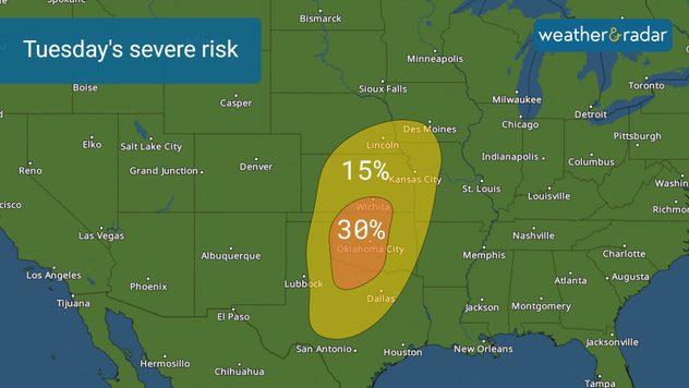 Tuesday April 16th, 2024 severe weather risk (4 days out).