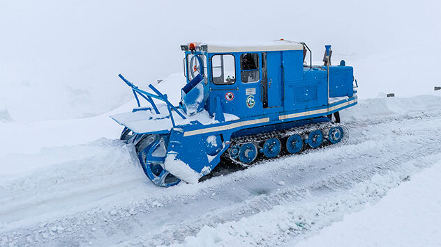 Bei der Räumung kommen die Rotationspflüge 
