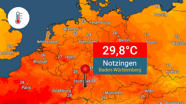 Temperaturrekorde am Monatg