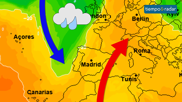 Una pequeña entrada de aire frío traerá de vuelta la inestabilidad a España. 