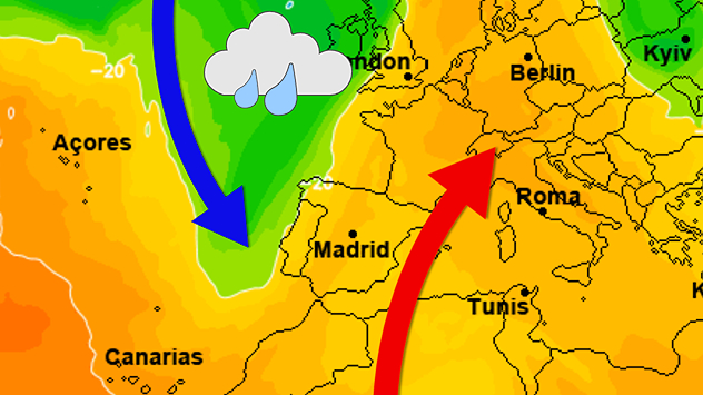 El aire cálido se retirará hacia zonas del interior de Europa.