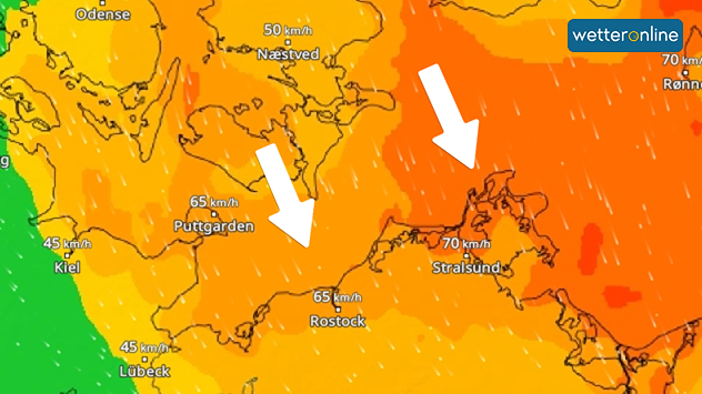 Stürmischer Wind am Samstagvormittag im WindRadar