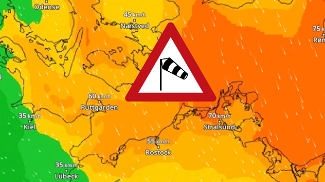 Stürmischer Wind am Samstagvormittag im WindRadar