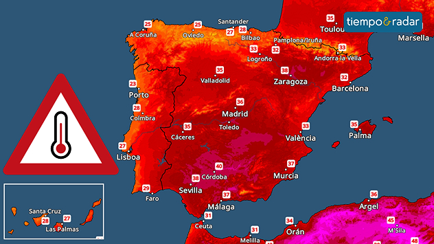 La primera quincena de julio llega con pocos cambios. Las masas de aire cálidas seguirán llegando a España dejando numerosas alertas por calor.&nbsp;