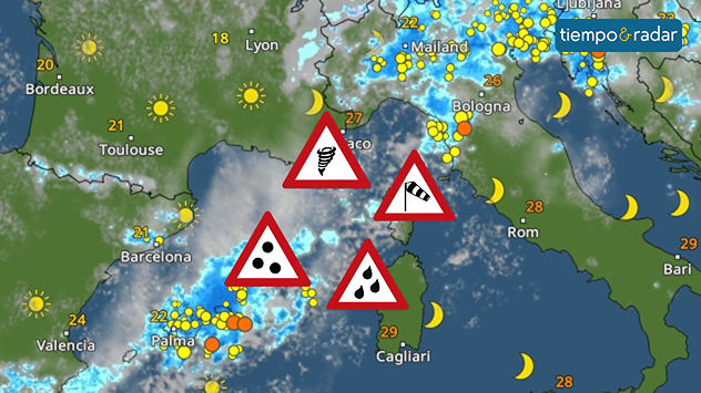 Previsión del radar meteorológico para hoy