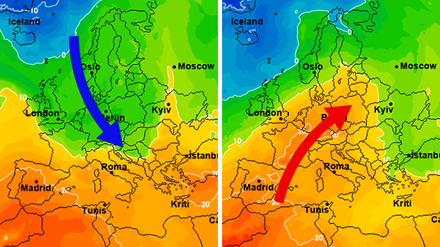 Promena temperature u Evropi