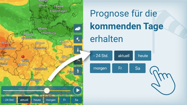 WindRadar Prognose für die kommenden Tage erhalten