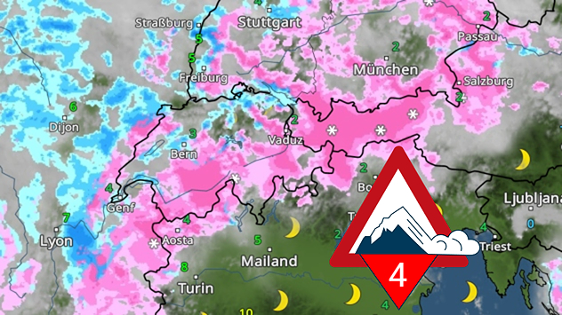 En los Alpes se espera mucha nieve en los próximos días. Hasta el jueves pueden caer más de un metro de nieve nueva en la zona francesa y suiza.&nbsp;