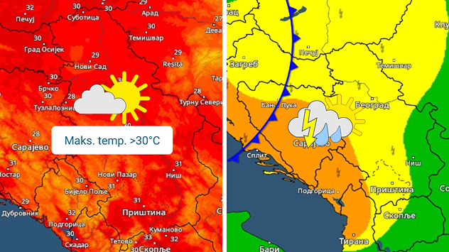 Toplo, pa osveženje i pljuskovi