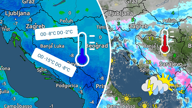 Jutro i ispod -10°C. Stižu kiša i snijeg